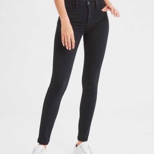 American Eagle Black Hi Rise Jegging Jeans Sz 6 Short